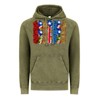 Vintage Olive puerto rico republic brushstrokes Vintage Hoodie - RanaPortraitStore