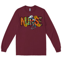 Burgundy nurse western Long Sleeve Tee - RacoonDesign