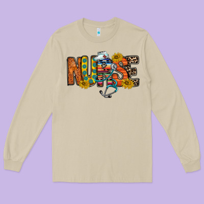 Nurse Western Long Sleeve Tee Designed By Racoondesign