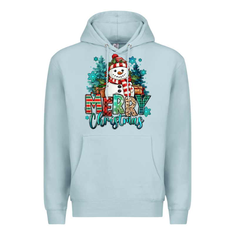 Merry Christmas Snowman Premium Hoodie by MaliasSmallBusiness | Teevron