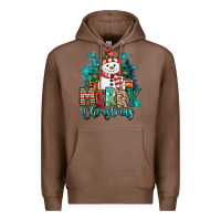 Chestnut merry christmas snowman Premium Hoodie - MaliasSmallBusiness