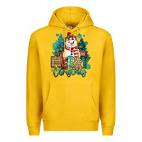 Lemon merry christmas snowman Premium Hoodie - MaliasSmallBusiness