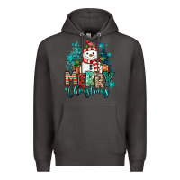 Smoke merry christmas snowman Premium Hoodie - MaliasSmallBusiness