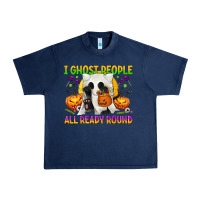 Navy I Ghost People All Ready Round Urban Heavy Tee - texasbilliewilder