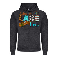 Vintage Black living on lake time Vintage Hoodie - texasbilliewilder