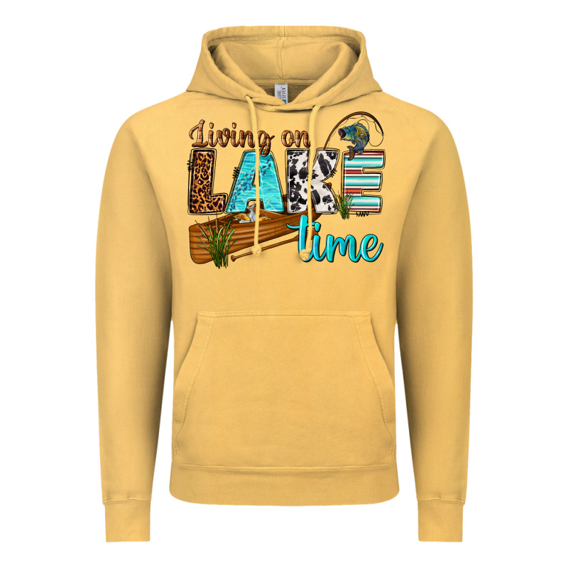 Living On Lake Time Vintage Hoodie by texasbilliewilder | Teevron