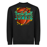 Black basketball junkie Heavyweight Sweatshirt - texasbilliewilder