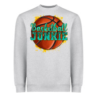 Heather Grey basketball junkie Heavyweight Sweatshirt - texasbilliewilder