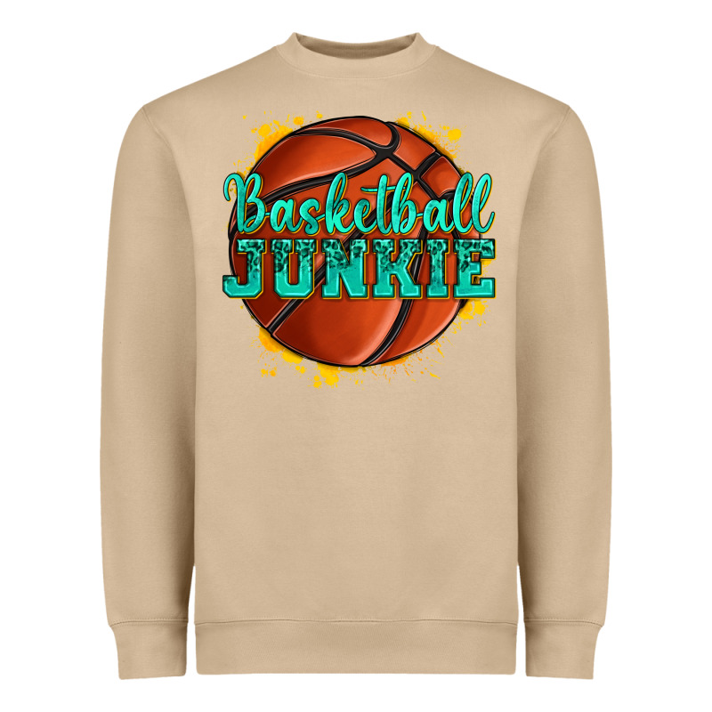 Basketball Junkie Heavyweight Sweatshirt by texasbilliewilder | Teevron