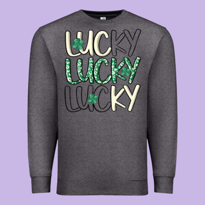 Lucky Premium Sweatshirt Designed By Maliassmallbusiness
