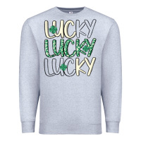Heather Grey lucky Premium Sweatshirt - MaliasSmallBusiness