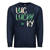 Navy lucky Premium Sweatshirt - MaliasSmallBusiness