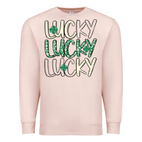 Pale Pink lucky Premium Sweatshirt - MaliasSmallBusiness