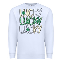 White lucky Premium Sweatshirt - MaliasSmallBusiness