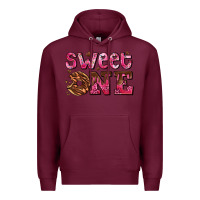 Burgundy sweet one donut Premium Hoodie - AdoDesignShop
