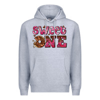 Heather Grey sweet one donut Premium Hoodie - AdoDesignShop