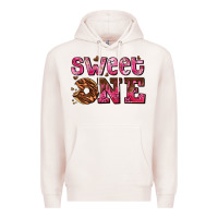 Pale Pink sweet one donut Premium Hoodie - AdoDesignShop