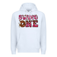 White sweet one donut Premium Hoodie - AdoDesignShop