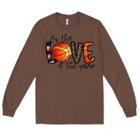 Chestnut for the love of the game basketball Long Sleeve Tee - CowhideDigitalArt
