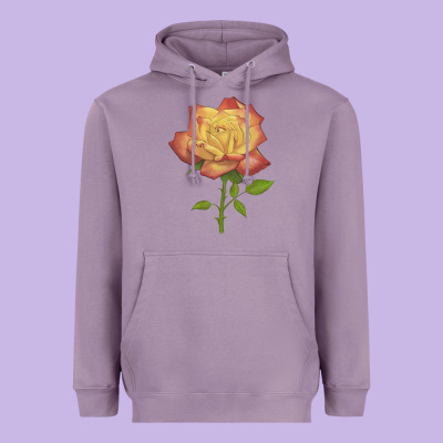 Rainbow's End Rose Heavyweight Hoodie Designed By Lillyallendesigns