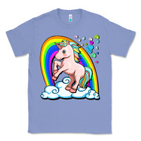 Colony Blue cute unicorn with rainbow Classic Tee - FaDigitalArtStudio