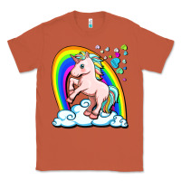 Copper cute unicorn with rainbow Classic Tee - FaDigitalArtStudio