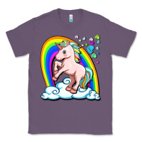 Lavender cute unicorn with rainbow Classic Tee - FaDigitalArtStudio
