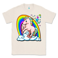 Natural cute unicorn with rainbow Classic Tee - FaDigitalArtStudio