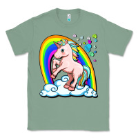 Sage cute unicorn with rainbow Classic Tee - FaDigitalArtStudio