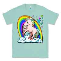 Seafoam cute unicorn with rainbow Classic Tee - FaDigitalArtStudio
