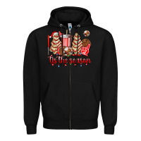 Black tis the season christmas tree  cake baseball Zipper Hoodie - AdoDesignShop