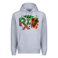 Heather Grey rx christmas pharmacy Premium Hoodie - MaliasSmallBusiness