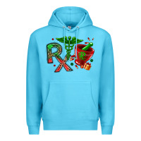 Ocean Blue rx christmas pharmacy Premium Hoodie - MaliasSmallBusiness