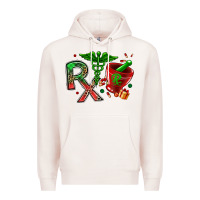 Pale Pink rx christmas pharmacy Premium Hoodie - MaliasSmallBusiness