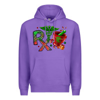 Purple rx christmas pharmacy Premium Hoodie - MaliasSmallBusiness