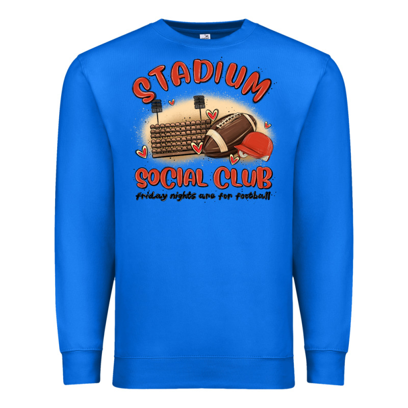 Stadium Social Club Football Premium Sweatshirt by MaliasSmallBusiness | Teevron