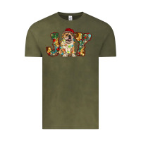 Vintage Olive bulldog christmas joy Vintage Tee - RanaPortraitStore