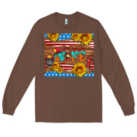 Chestnut american flag firefighter wife Long Sleeve Tee - HRA Design Shop