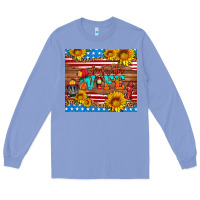 Colony Blue american flag firefighter wife Long Sleeve Tee - HRA Design Shop