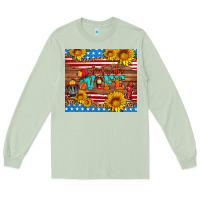 Matcha american flag firefighter wife Long Sleeve Tee - HRA Design Shop