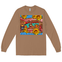 Toasted Coconut american flag firefighter wife Long Sleeve Tee - HRA Design Shop