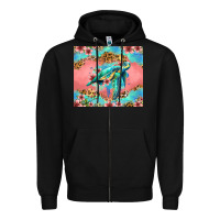 Black floral turtle Zipper Hoodie - Jasminsmagicworld
