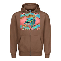 Chestnut floral turtle Zipper Hoodie - Jasminsmagicworld