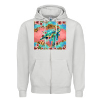 Dove Grey floral turtle Zipper Hoodie - Jasminsmagicworld