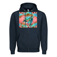 Navy floral turtle Zipper Hoodie - Jasminsmagicworld