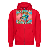 Red floral turtle Zipper Hoodie - Jasminsmagicworld