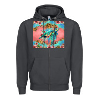 Smoke floral turtle Zipper Hoodie - Jasminsmagicworld