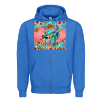 True Royal floral turtle Zipper Hoodie - Jasminsmagicworld