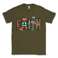 Army Green faith Classic Tee - RacoonDesign