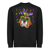 Black mardi gras  mask beagle Heavyweight Sweatshirt - RanaPortraitStore